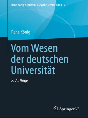 cover image of Vom Wesen der deutschen Universität